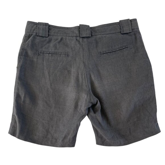 Proenza Schouler 100% Linen Dark Gray Shorts 7.5 in Inseam Made in Italy Size 8 - Picture 7 of 7